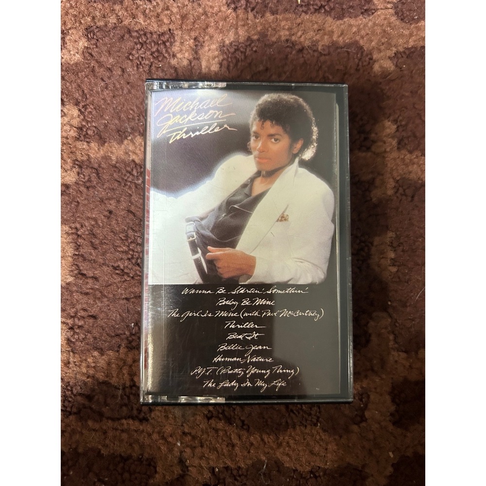 Michael Jackson Thriller Cassette Tape Epic Records 1982 Vintage Pop Rock MJ